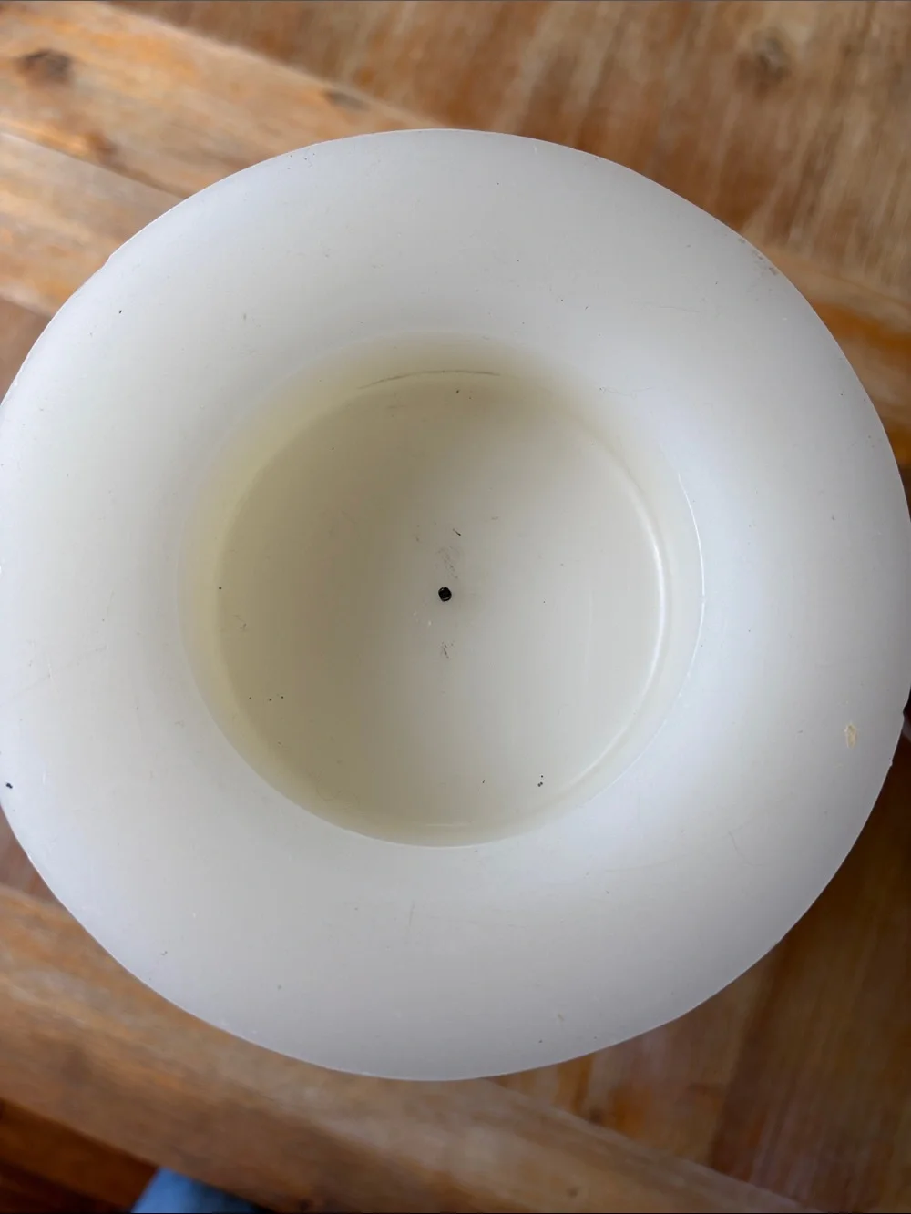 Pottery Barn Flameless Wax LED Pillar Candles and Twisted Wood Pedestal